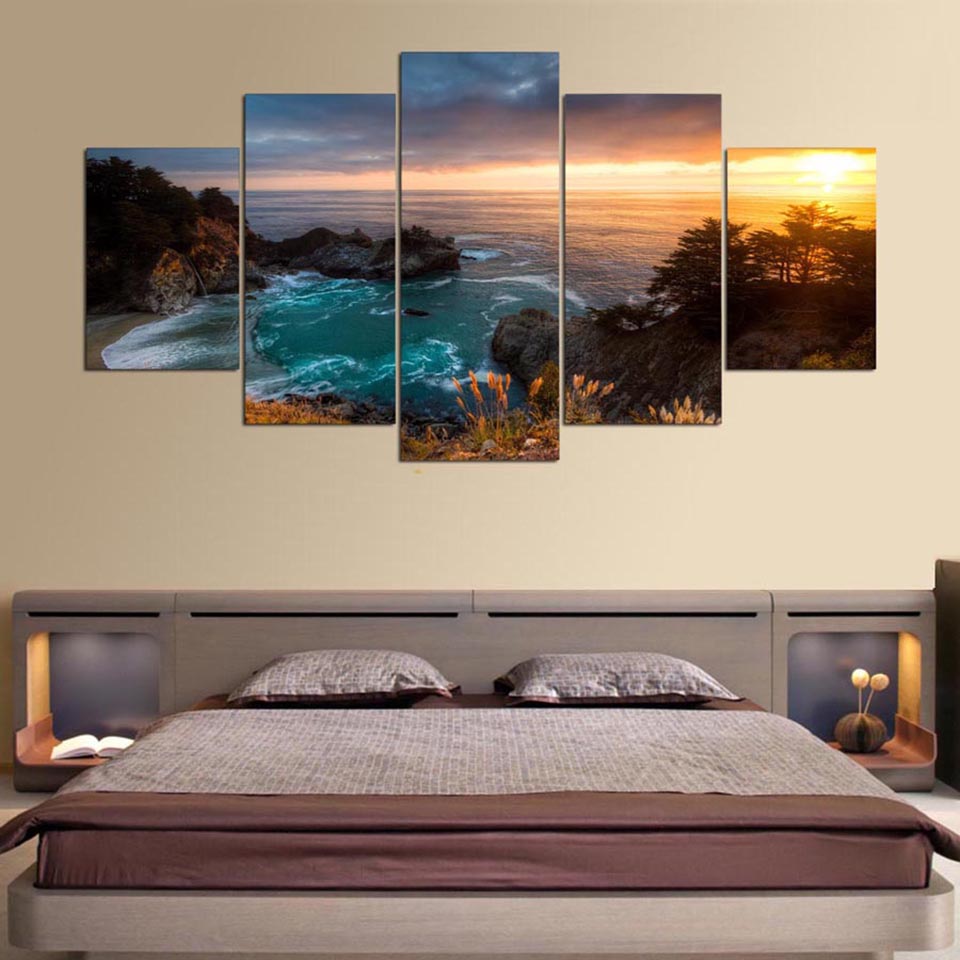 Framed 5 Panels - Landscape