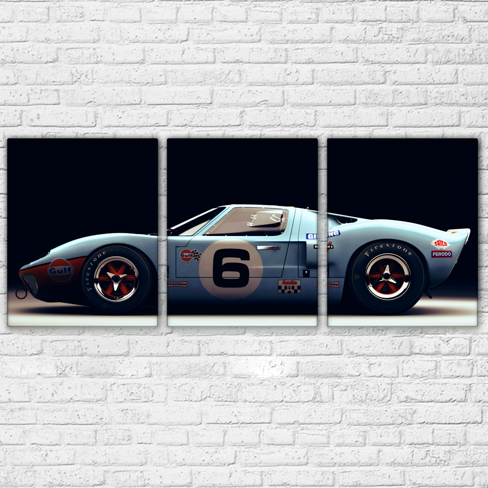 Framed 3 Panels - Ford GT