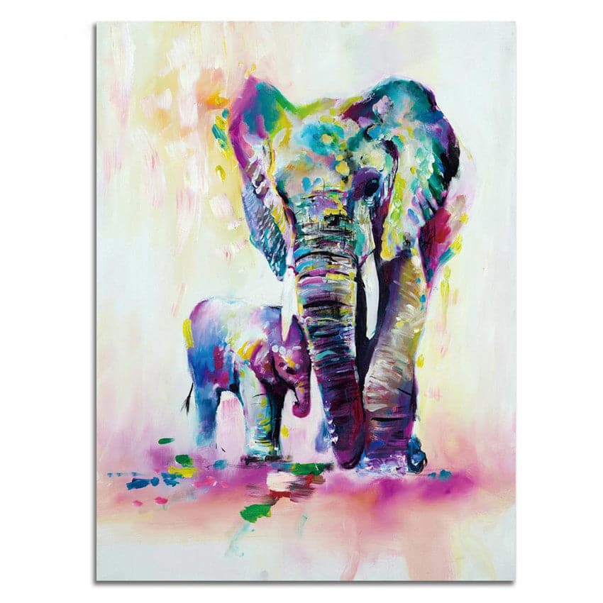 Framed 1 Panel - Elephants