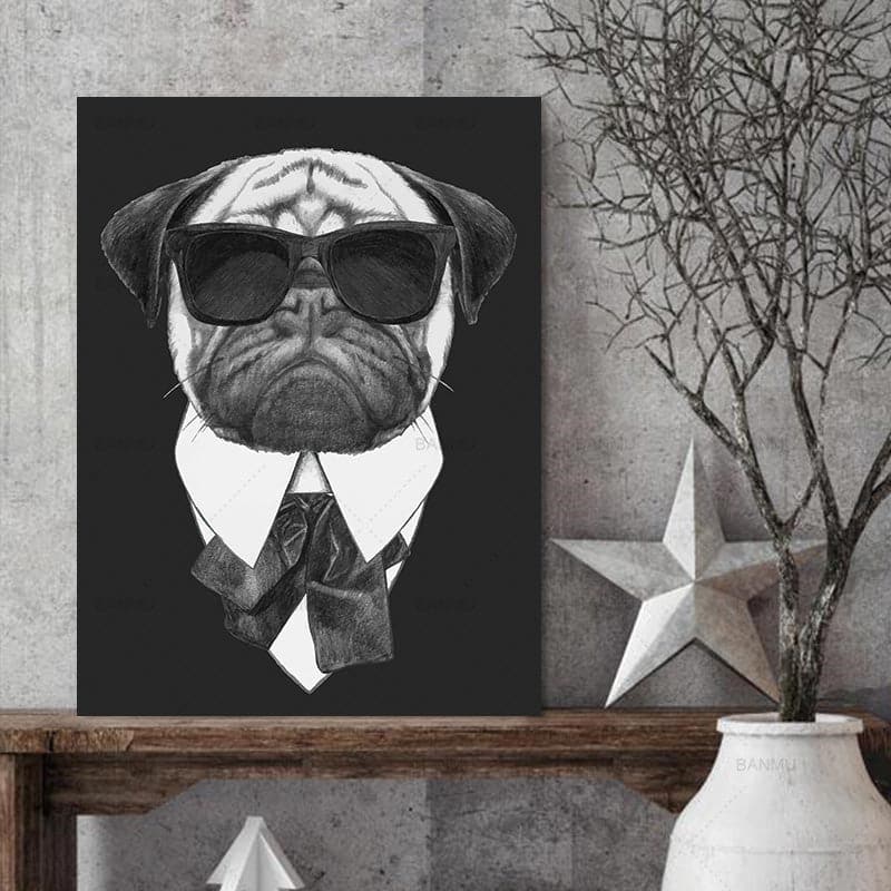 Framed 1 Panel - Pug