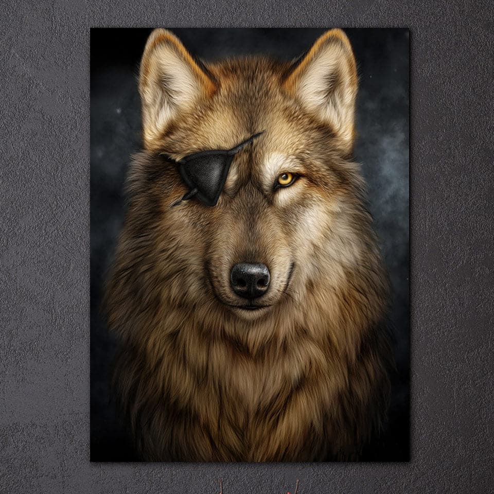 Framed 1 Panel - Wolf Art