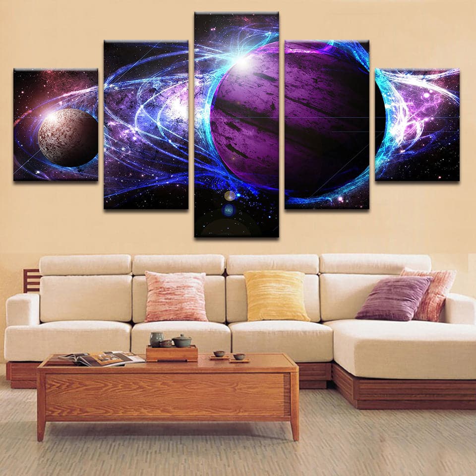 Framed 5 Panels - Space