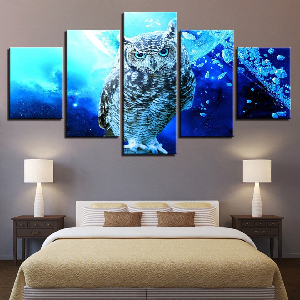 Framed 5 Panels - Owl