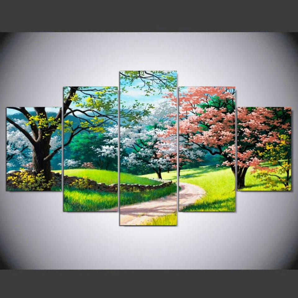 Framed 5 Panels - Landscape