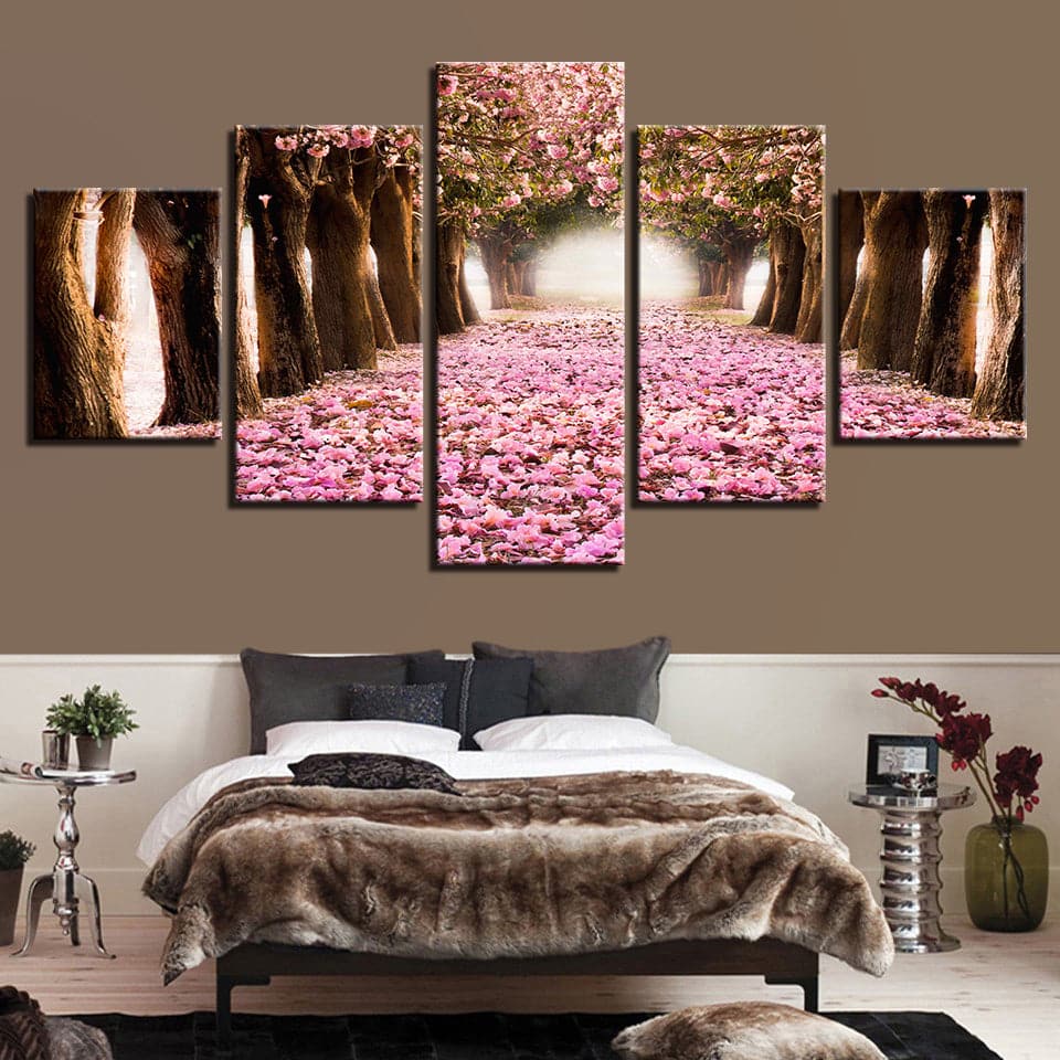 Framed 5 Panels - Tree Art