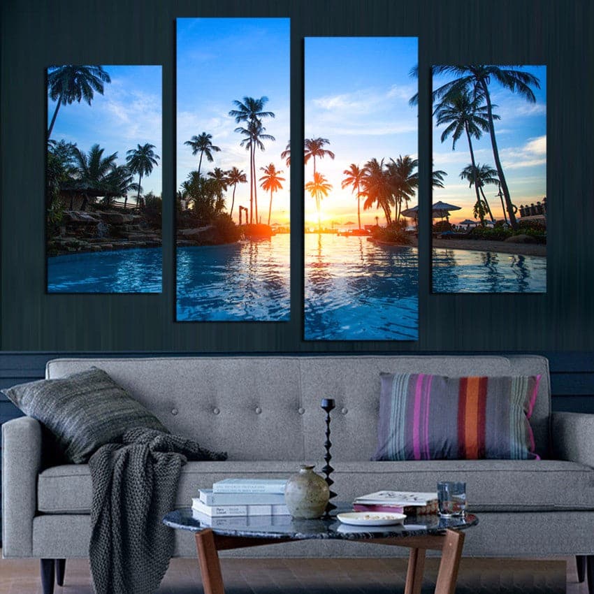 Framed 4 Panels - Landscape