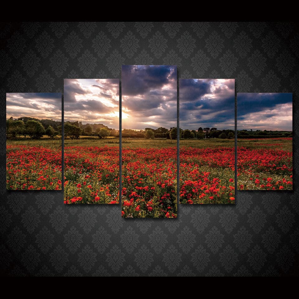 Framed 5 Panels - Landscape