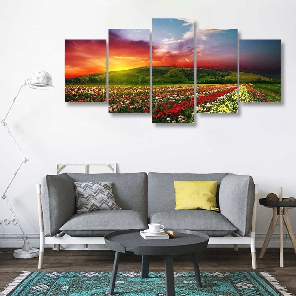 Framed 5 Panels - Landscape