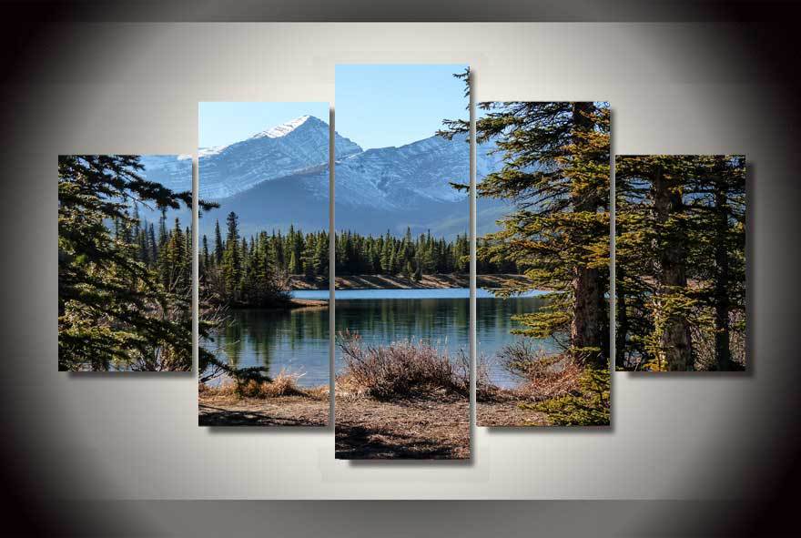 Framed 5 Panels - Landscape