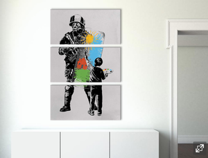 Framed 3 Panels - Banksy