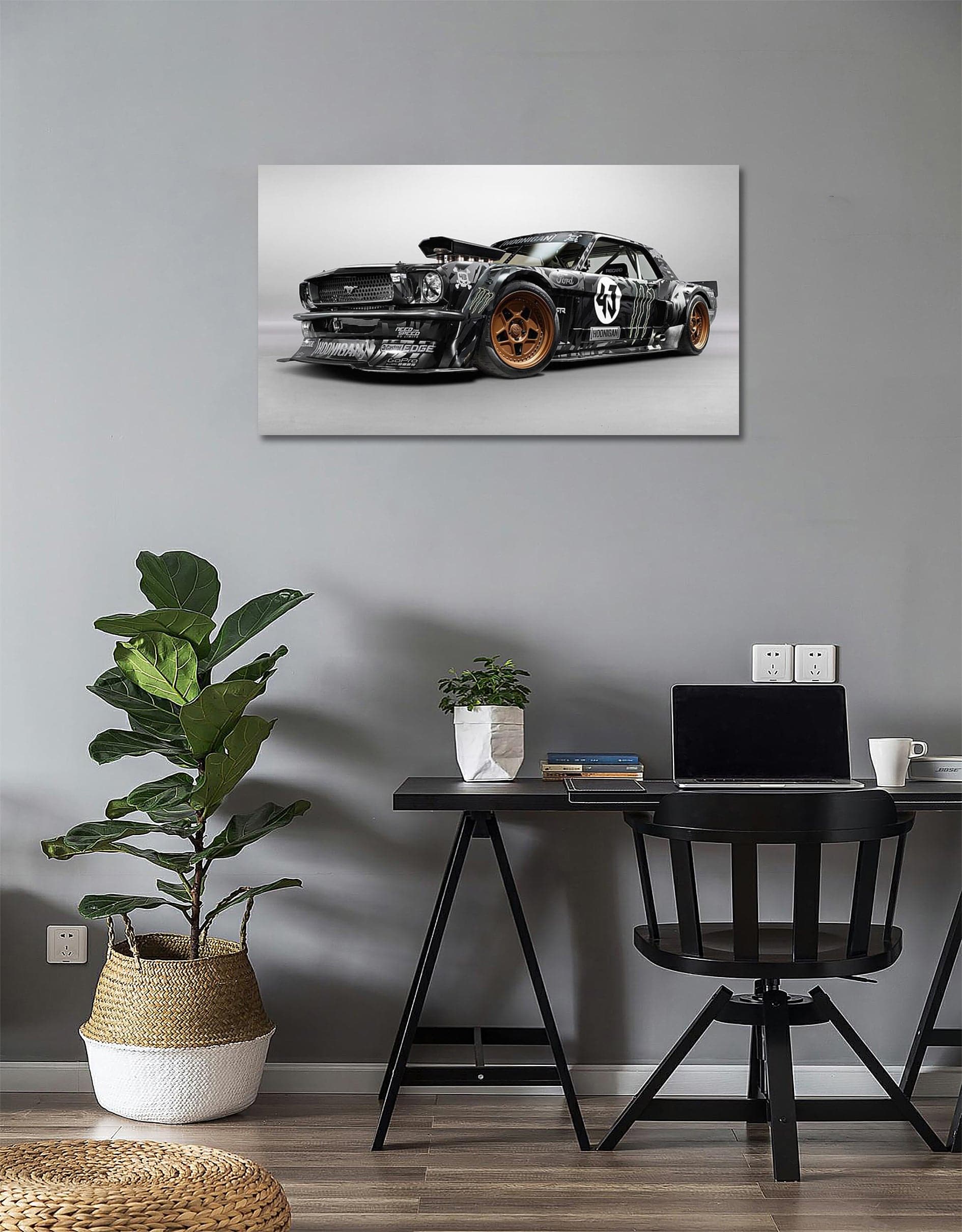 Framed 1 Panel - Ken block' s Ford Mustang