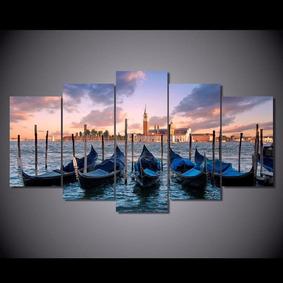 Framed 5 Panels - Landscape