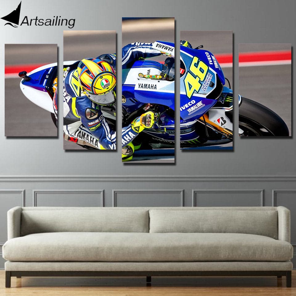 Framed 5 Panels - Motor Sport