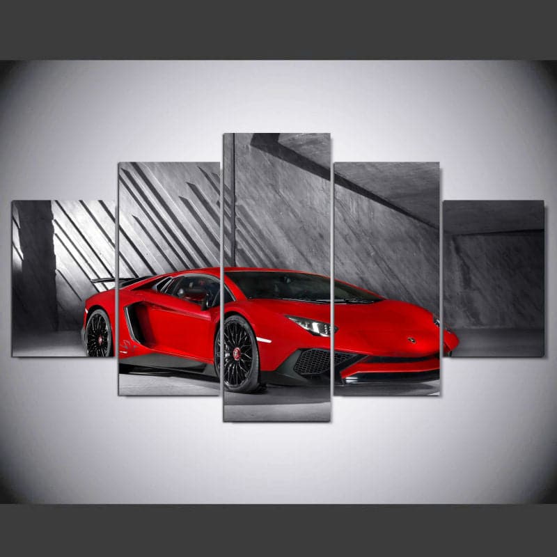 Framed 5 Panels - Lamborghini