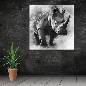 Framed 1 Panel - Rhino Art