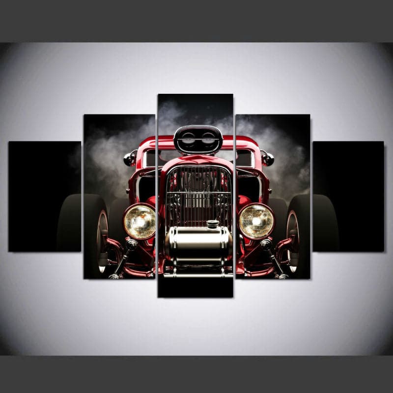 Framed 5 Panels - Classic Car