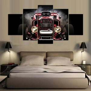 Framed 5 Panels - Classic Car