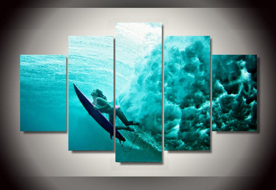 Framed 5 Panels - Diving