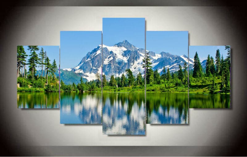 Framed 5 Panels - Landscape