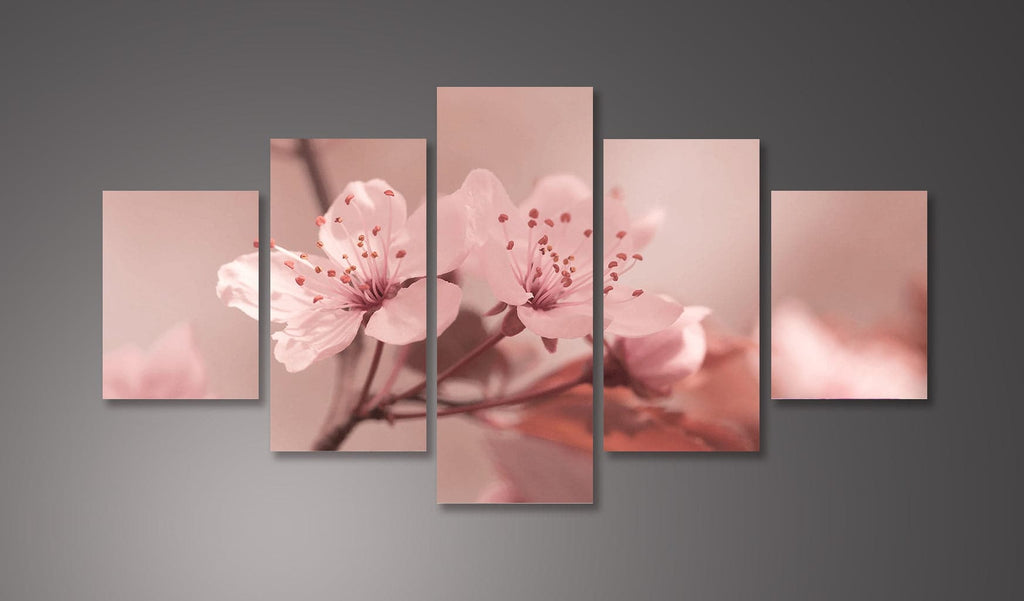 Framed 5 Panels - Cherry Blossom