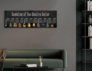 Framed 1 Panel - Evolution of the Electric Guitar