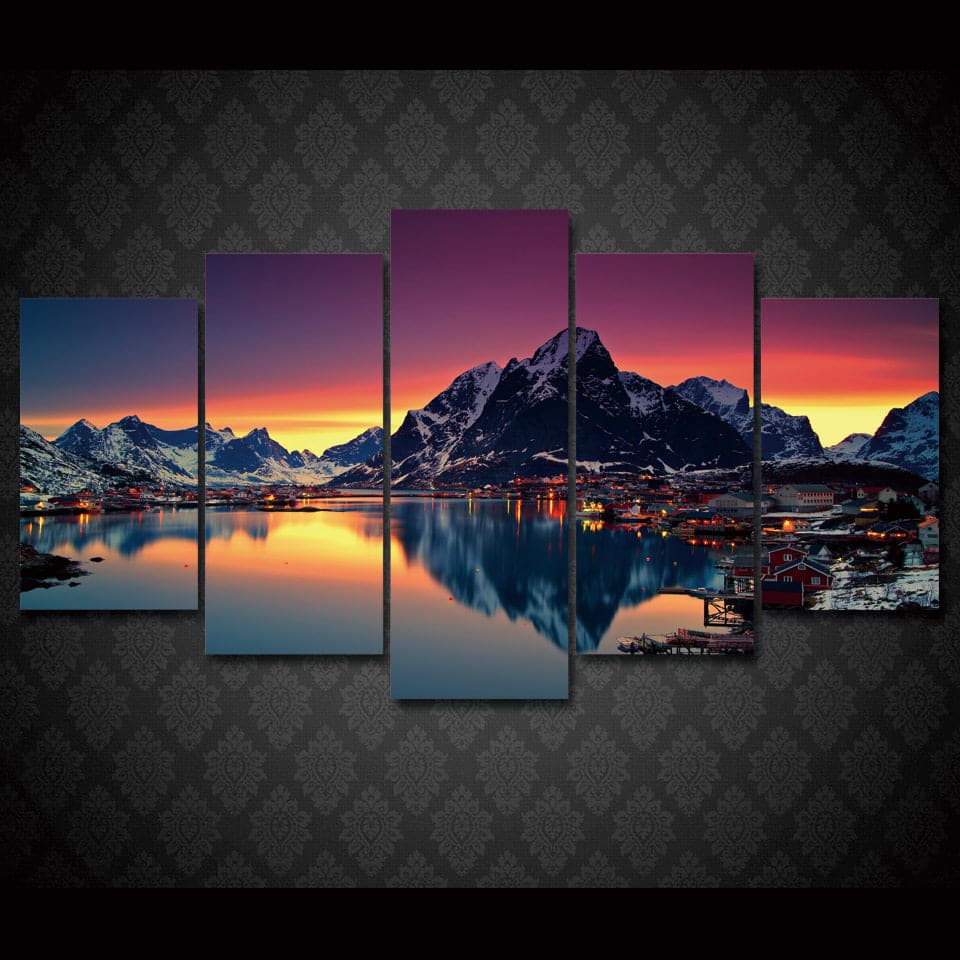 Framed 5 Panels - Landscape