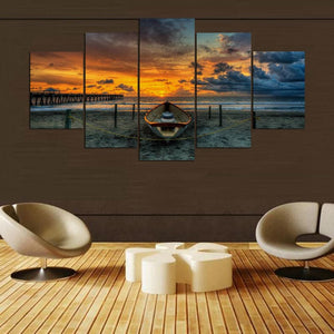 Framed 5 Panels - Seascape