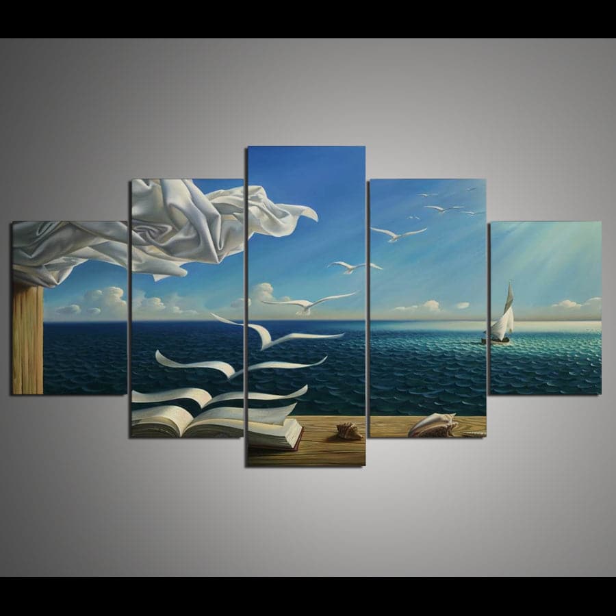 Framed 5 Panels - Abstract