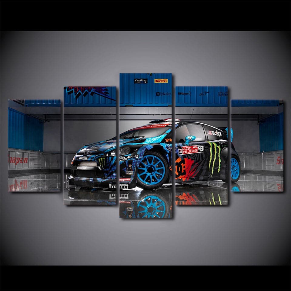 Framed 5 Panels - Ken block's Ford