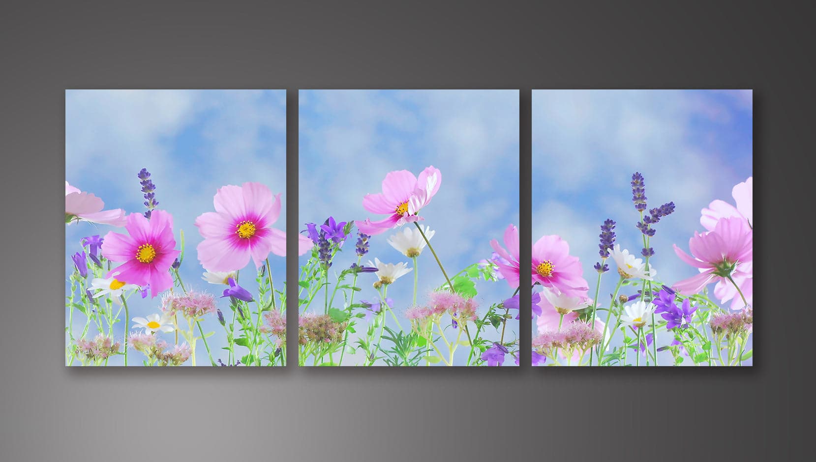 Framed 3 Panels - Flowers