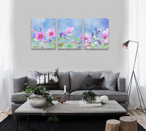 Framed 3 Panels - Flowers