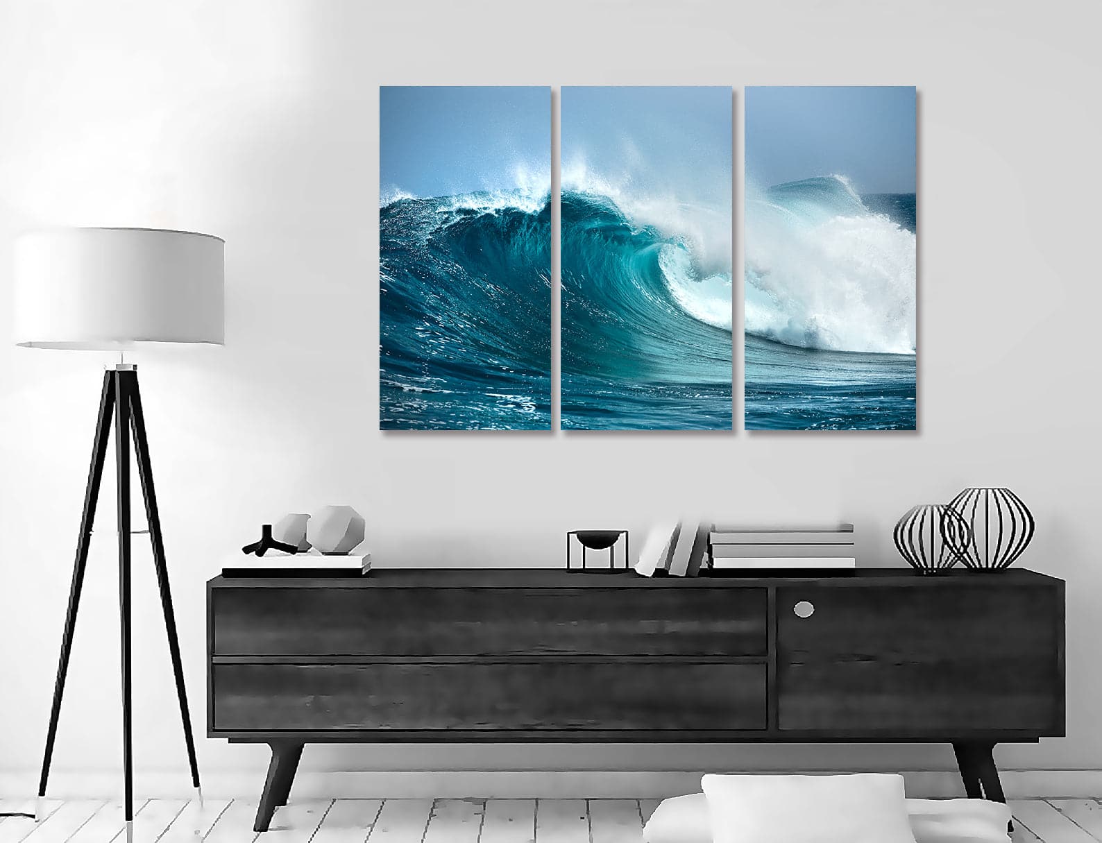 Framed 3 Panels - Wave