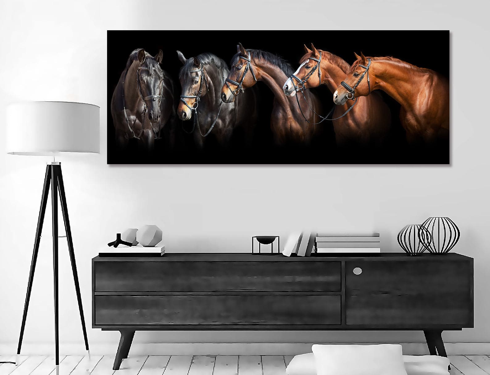 Framed 1 Panel - Horses