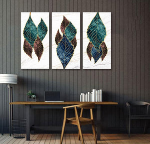 Framed 3 Panels - Leaves