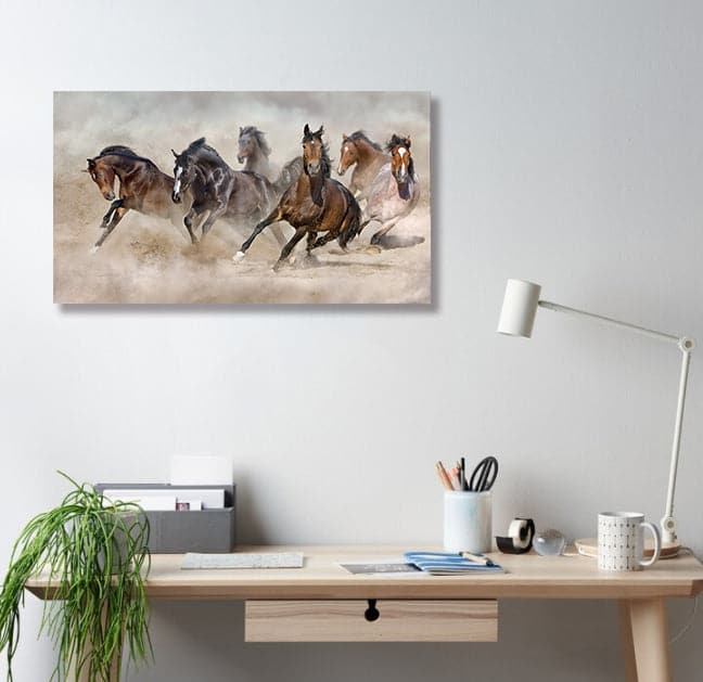 Framed 1 Panel - Galloping Horses