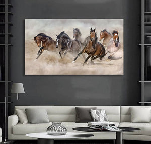 Framed 1 Panel - Galloping Horses