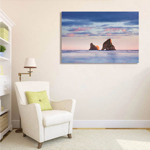 Framed 1 Panel - Rocky Islands, Sand Dunes, Wharariki Beach