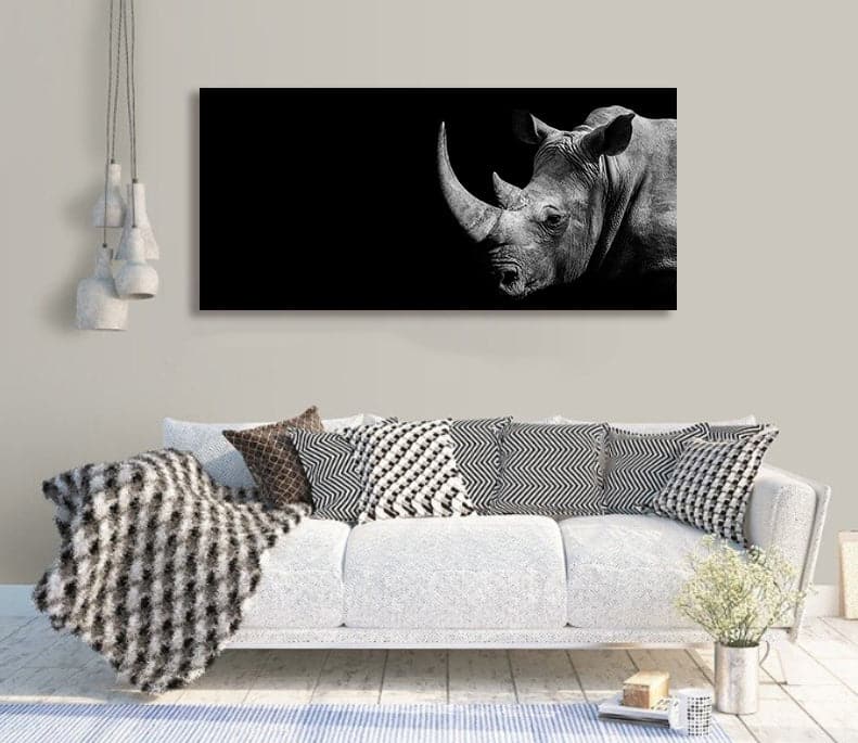 Framed 1 Panel - African Rhino