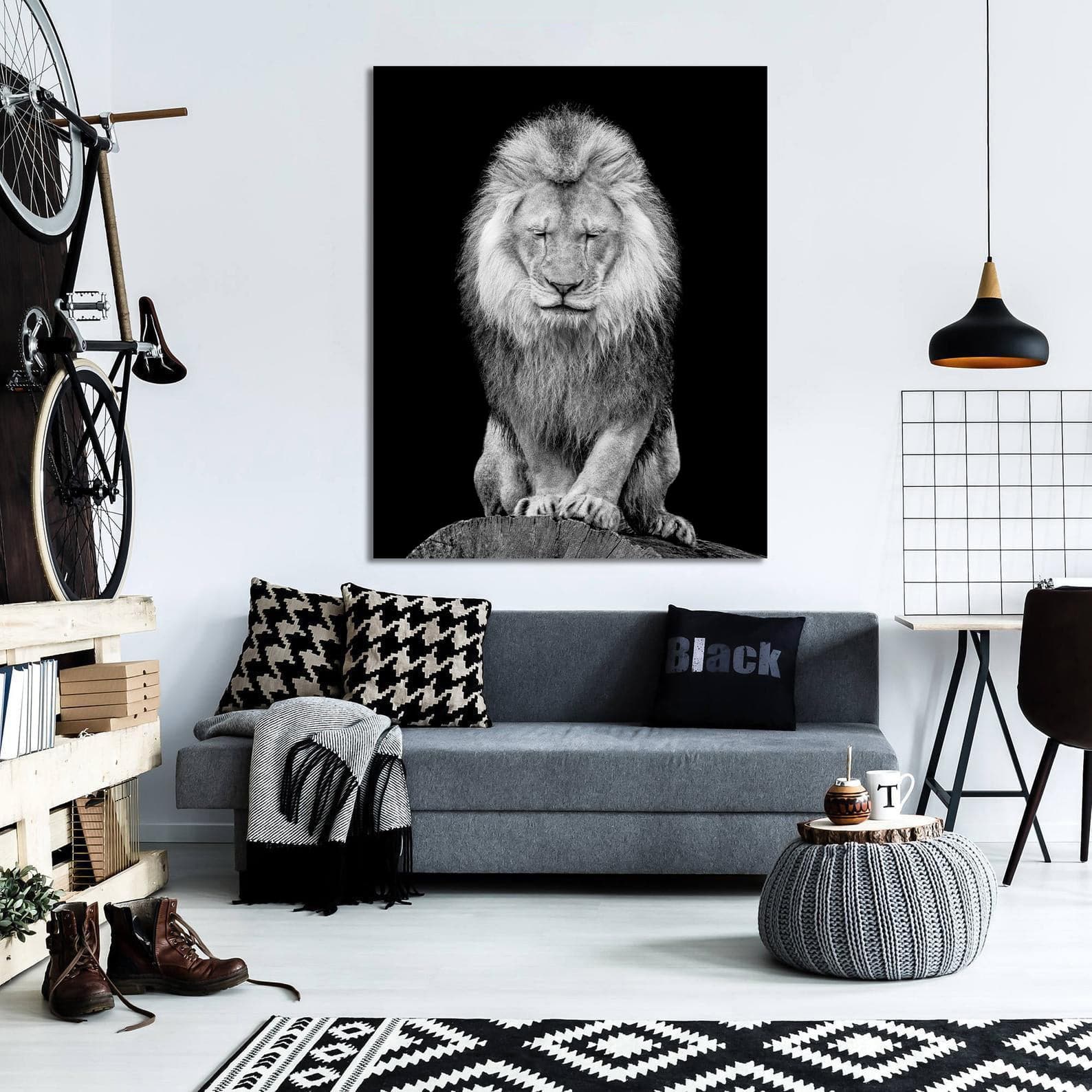 Framed 1 Panel - Lion