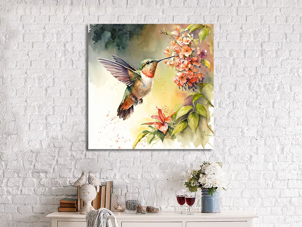 Framed 1 Panel - Hummingbird