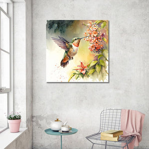 Framed 1 Panel - Hummingbird