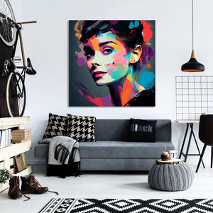 Framed 1 Panel - Audrey Hepburn