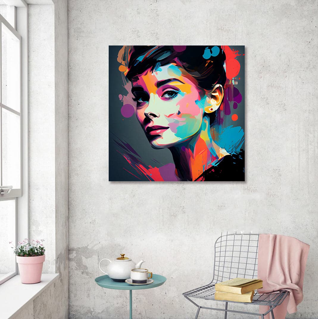 Framed 1 Panel - Audrey Hepburn