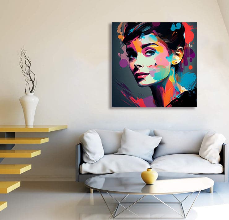 Framed 1 Panel - Audrey Hepburn