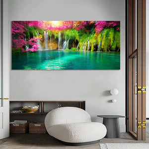 Framed 1 Panel - Waterfall of Plitvice Lakes Croatia