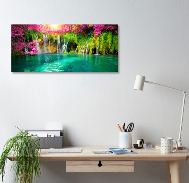 Framed 1 Panel - Waterfall of Plitvice Lakes Croatia