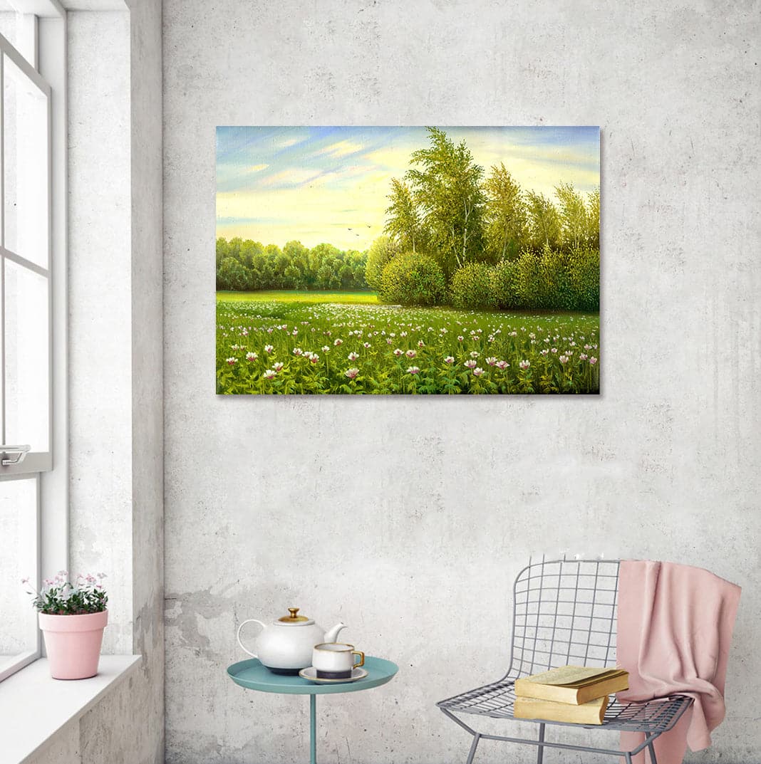 Framed 1 Panel -  Flower field