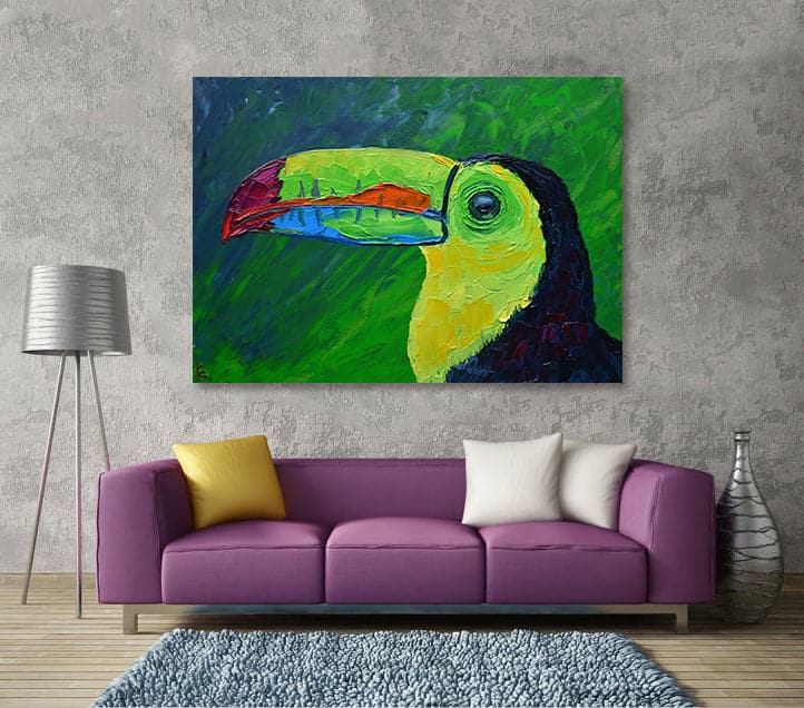 Framed Framed 1 Panel - Rainbow Toucan