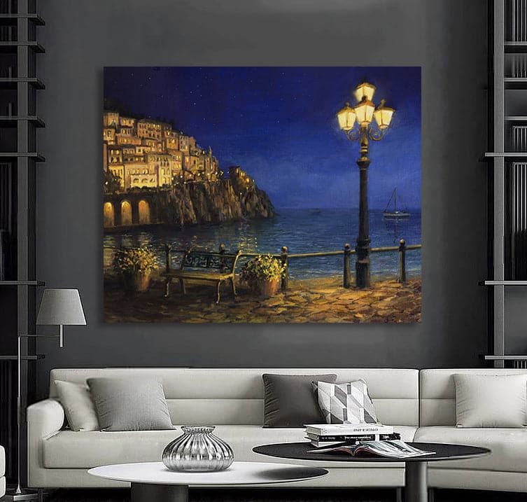 Framed 1 Panel - Summer Evening in Amalfi