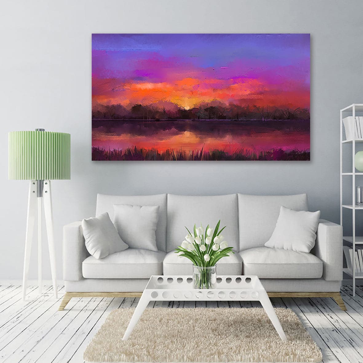 Framed 1 Panel - Semi abstract - Sunset